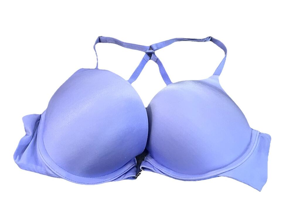 Victorias Secret 32B Bombshell Lilac Purple smooth bra plunge Front Closure